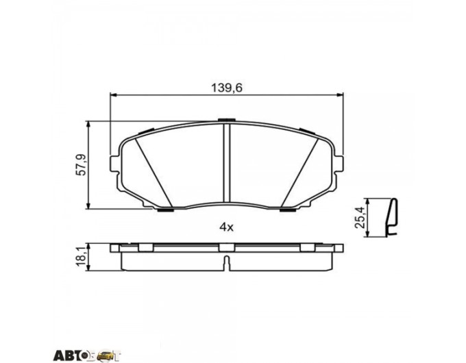 Тормозные колодки Bosch 0 986 494 879, цена: 3 227 грн.