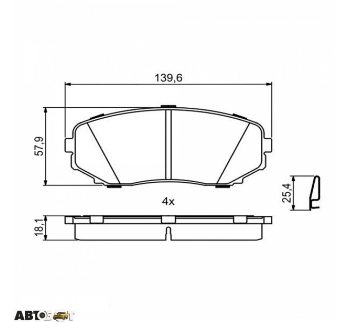 Тормозные колодки Bosch 0 986 494 879, цена: 1 757 грн.