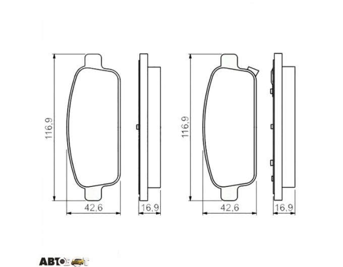 Тормозные колодки Bosch 0 986 495 259, цена: 1 683 грн.