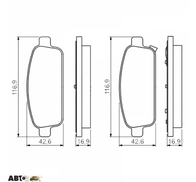 Гальмівні колодки Bosch 0 986 495 259, ціна: 916 грн.