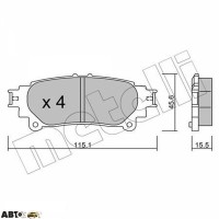 Тормозные колодки METELLI 22-0939-0