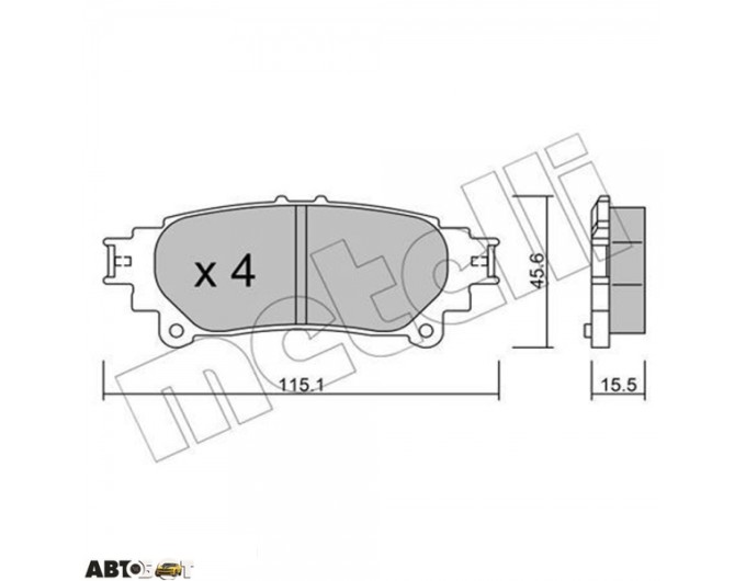 Гальмівні колодки METELLI 22-0939-0, ціна: 1 809 грн.
