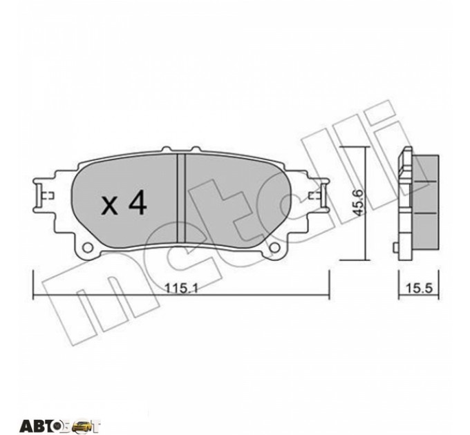 Тормозные колодки METELLI 22-0939-0, цена: 995 грн.