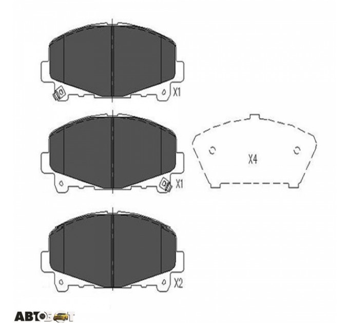 Гальмівні колодки KAVO PARTS KBP-2050, ціна: 1 265 грн.