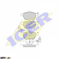 Тормозные колодки ICER 181362