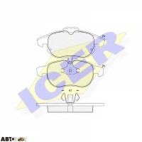 Тормозные колодки ICER 181536400