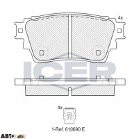 Гальмівні колодки ICER 182357