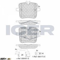 Гальмівні колодки ICER 140991