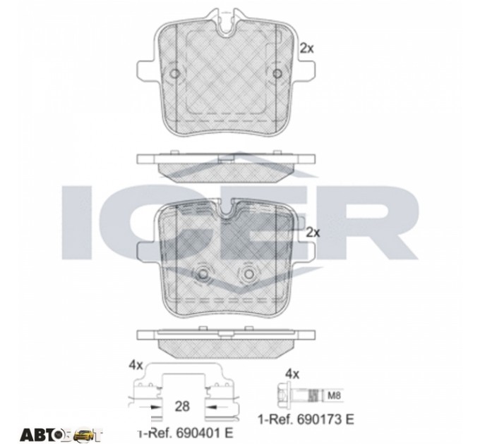 Тормозные колодки ICER 182308, цена: 1 781 грн.