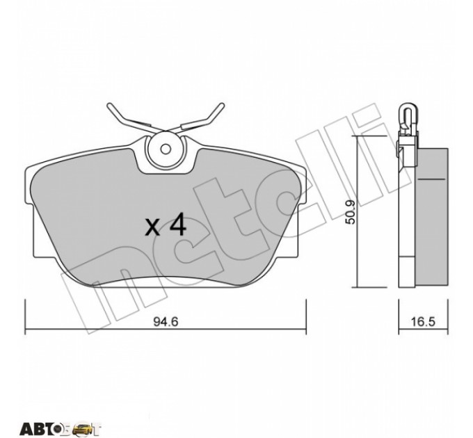 Тормозные колодки METELLI 22-0346-0, цена: 969 грн.