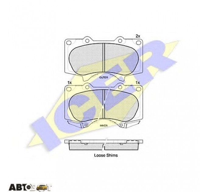 Тормозные колодки ICER 181665, цена: 1 324 грн.