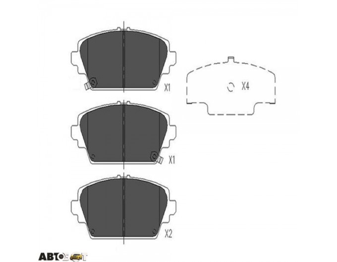 Гальмівні колодки KAVO PARTS KBP-2012, ціна: 1 567 грн.