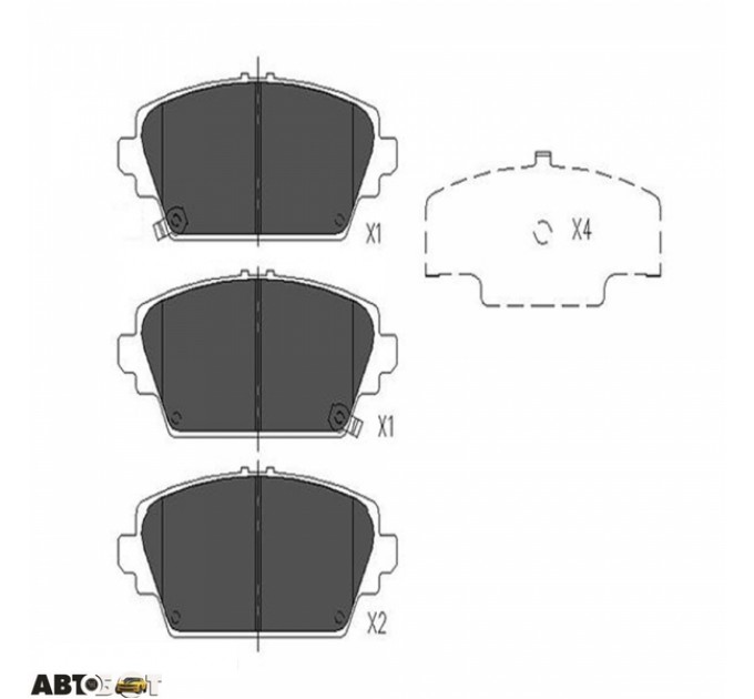 Тормозные колодки KAVO PARTS KBP-2012, цена: 862 грн.