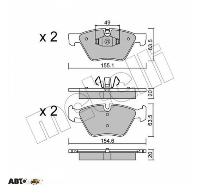 Тормозные колодки METELLI 22-0557-5, цена: 1 316 грн.