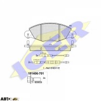 Тормозные колодки ICER 181406701