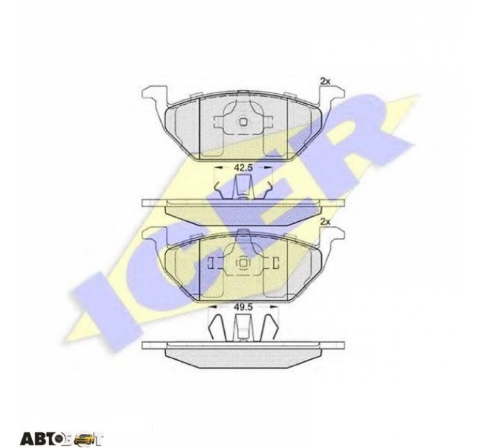 Тормозные колодки ICER 181338, цена: 1 001 грн.