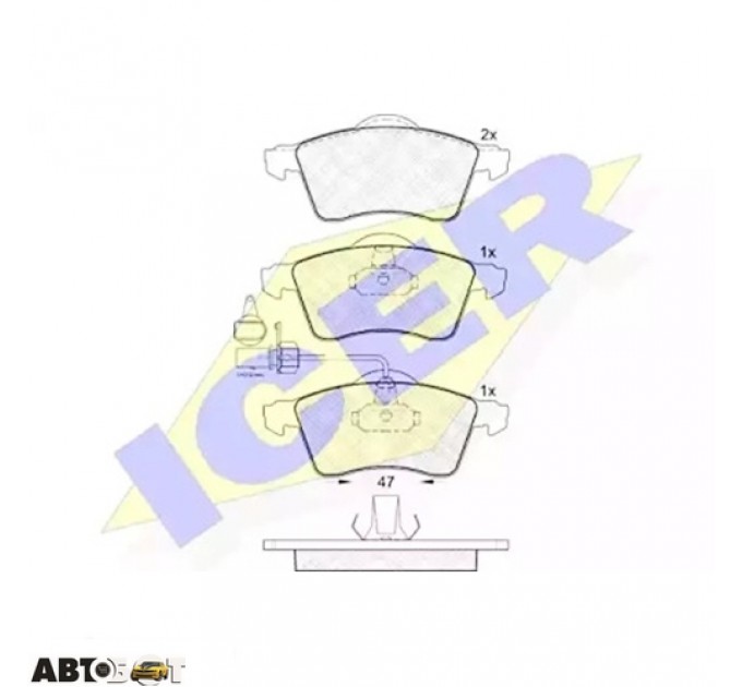 Гальмівні колодки ICER 141320, ціна: 1 092 грн.