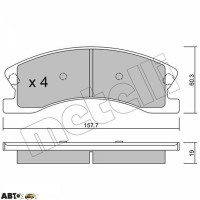 Гальмівні колодки METELLI 22-0626-0