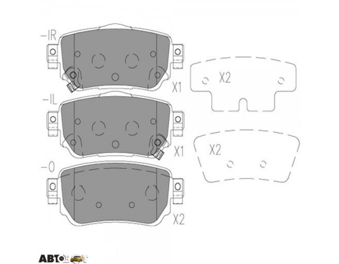 Гальмівні колодки KAVO PARTS KBP-6615, ціна: 1 284 грн.