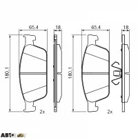 Тормозные колодки Bosch 0 986 495 388