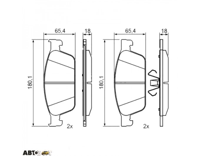 Тормозные колодки Bosch 0 986 495 388, цена: 3 086 грн.
