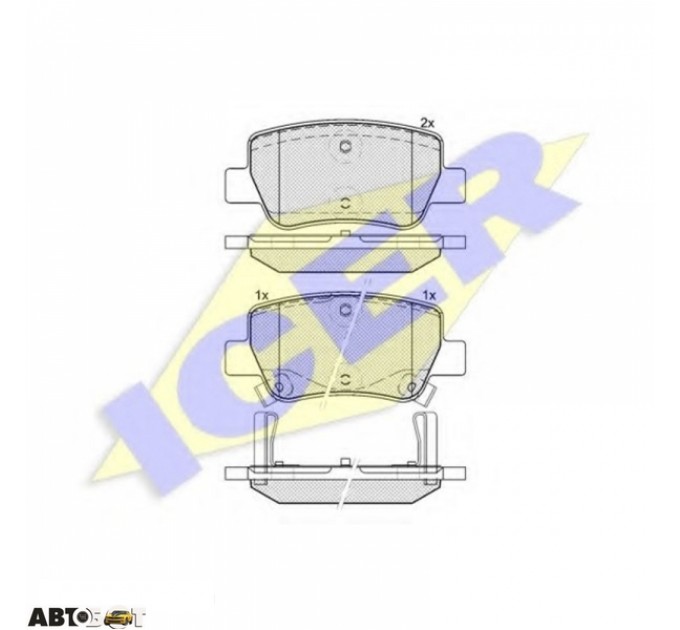 Тормозные колодки ICER 181916, цена: 1 196 грн.