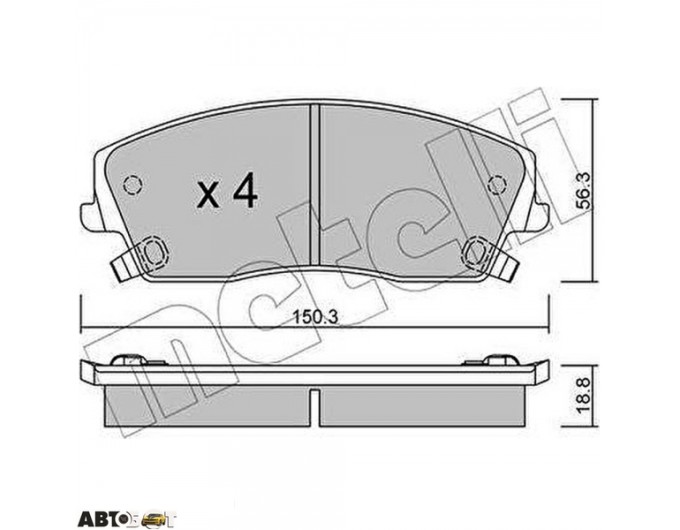 Тормозные колодки METELLI 22-0716-0, цена: 2 685 грн.