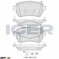 Тормозные колодки ICER 182294