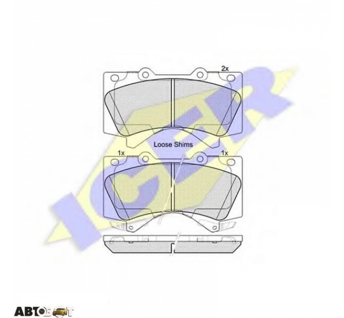 Гальмівні колодки ICER 181874, ціна: 1 458 грн.
