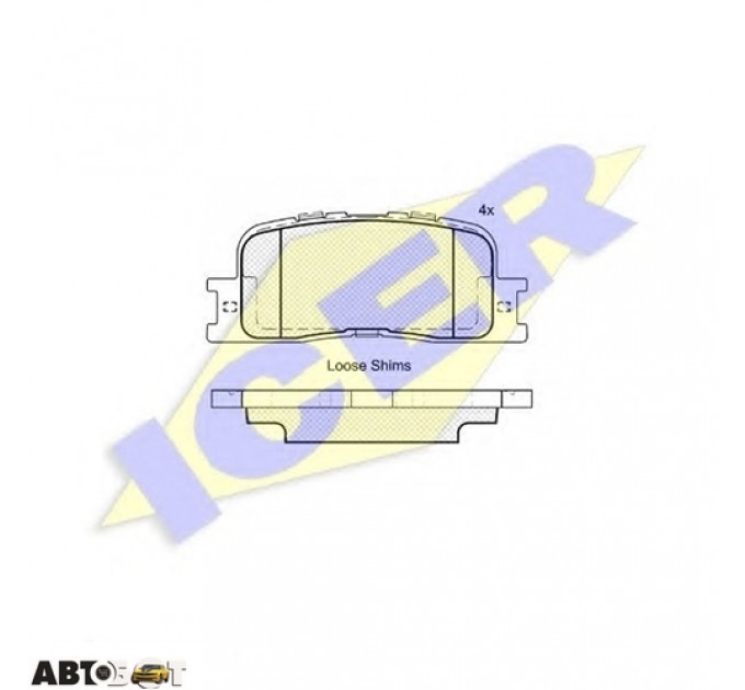 Тормозные колодки ICER 181706, цена: 962 грн.