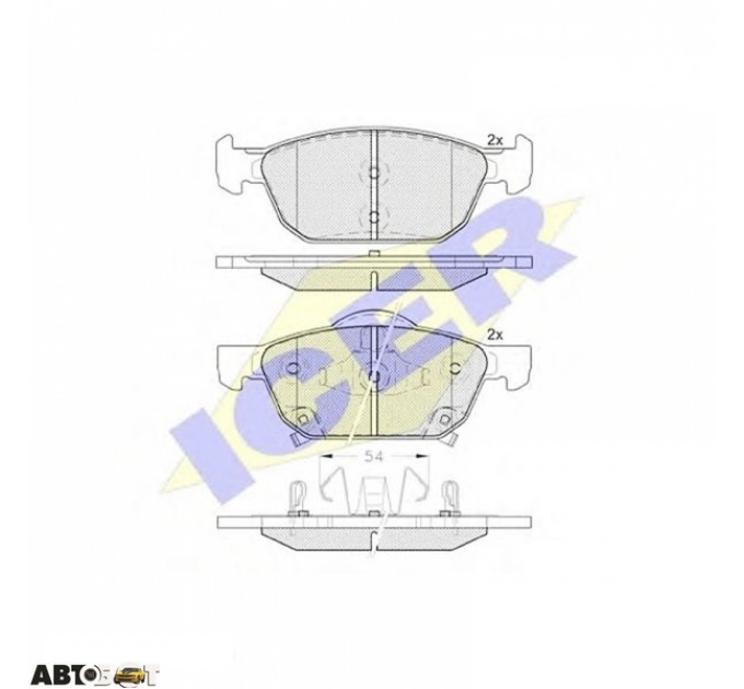 Гальмівні колодки ICER 182183, ціна: 1 365 грн.