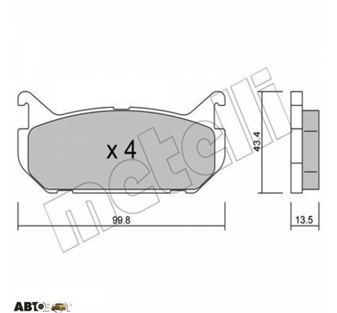 Тормозные колодки METELLI 22-0303-0, цена: 658 грн.