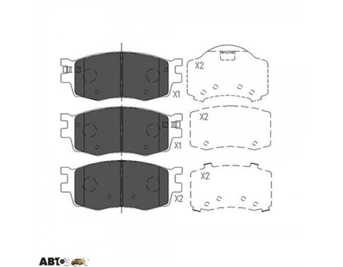 Тормозные колодки KAVO PARTS KBP-3022, цена: 1 843 грн.