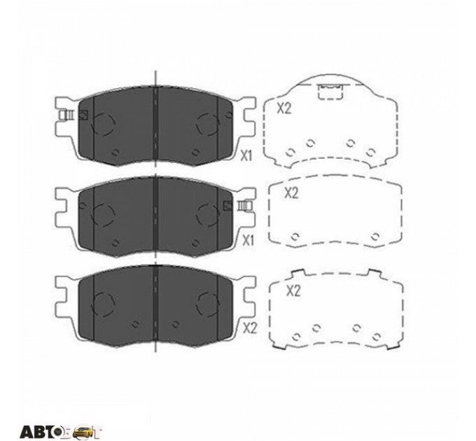 Тормозные колодки KAVO PARTS KBP-3022, цена: 1 013 грн.