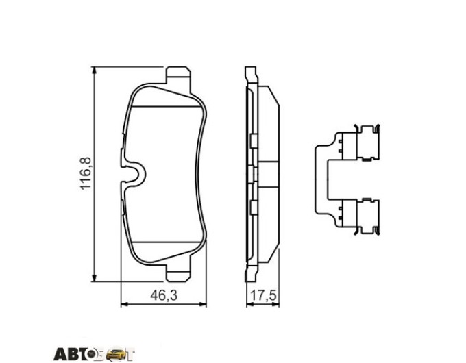 Тормозные колодки Bosch 0 986 494 636, цена: 3 335 грн.