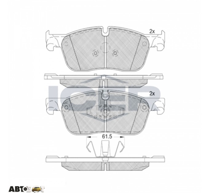 Тормозные колодки ICER 182236, цена: 2 171 грн.
