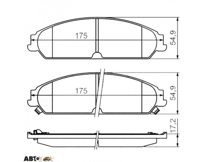 Тормозные колодки Bosch 0 986 494 483, цена: 4 080 грн.
