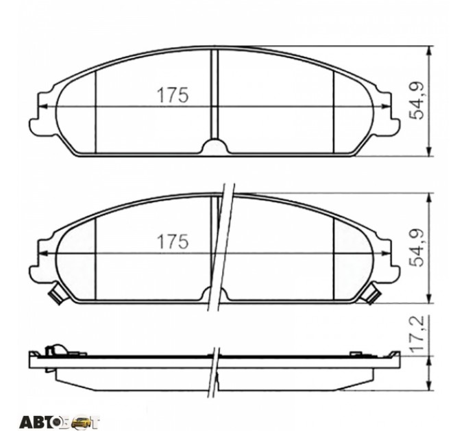 Тормозные колодки Bosch 0 986 494 483, цена: 2 221 грн.