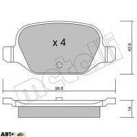 Тормозные колодки METELLI 22-0324-0