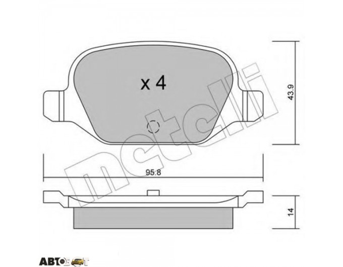 Тормозные колодки METELLI 22-0324-0, цена: 1 389 грн.