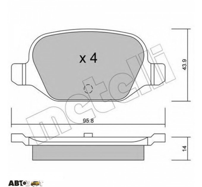 Тормозные колодки METELLI 22-0324-0, цена: 756 грн.