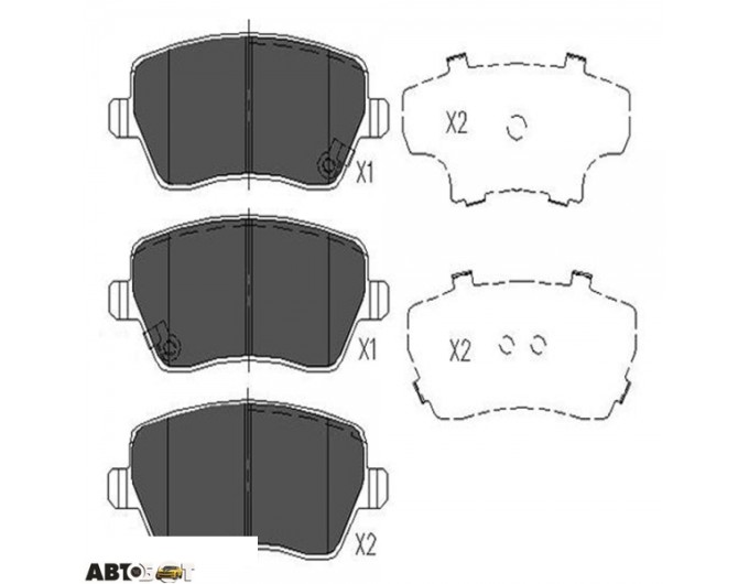 Тормозные колодки KAVO PARTS KBP-8522, цена: 1 344 грн.