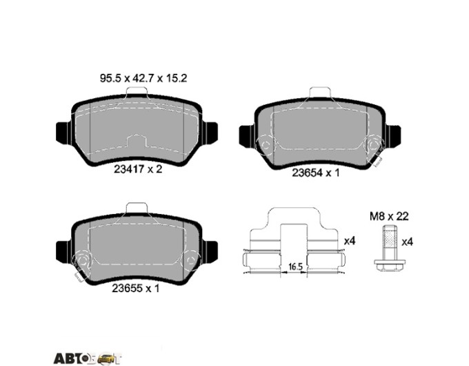 Гальмівні колодки Textar 2341703, ціна: 2 591 грн.