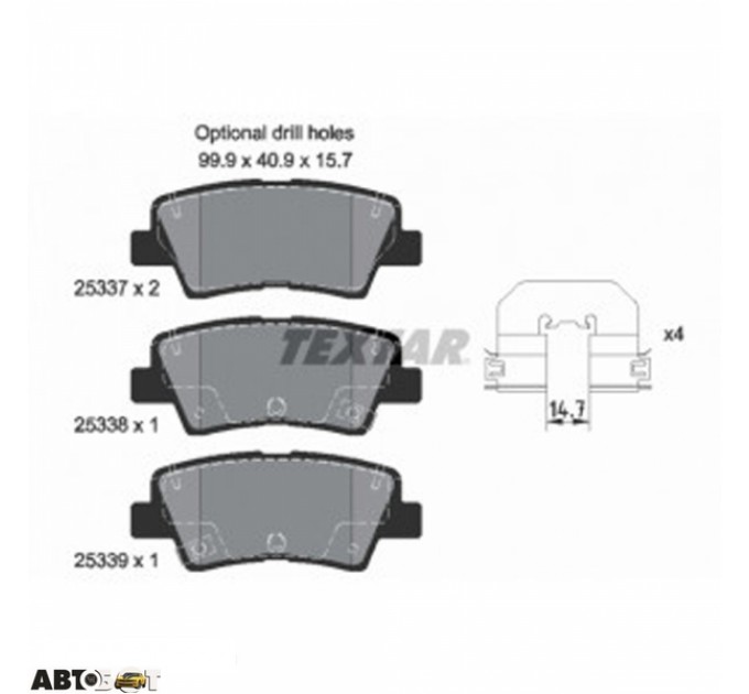 Тормозные колодки Textar 2533703, цена: 2 120 грн.