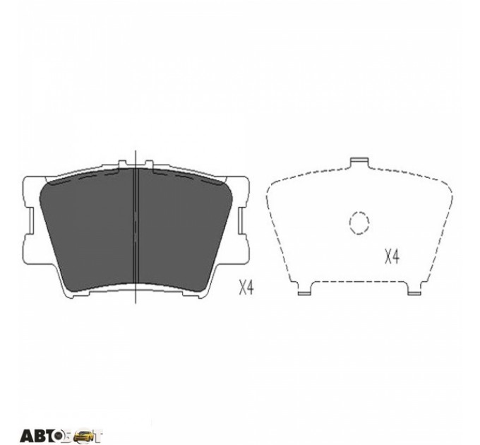 Гальмівні колодки KAVO PARTS KBP-9086, ціна: 756 грн.