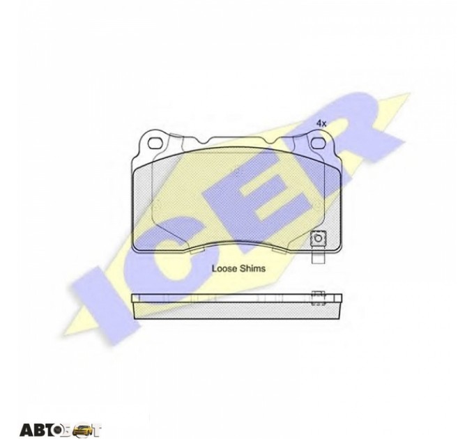 Гальмівні колодки ICER 181990, ціна: 1 674 грн.