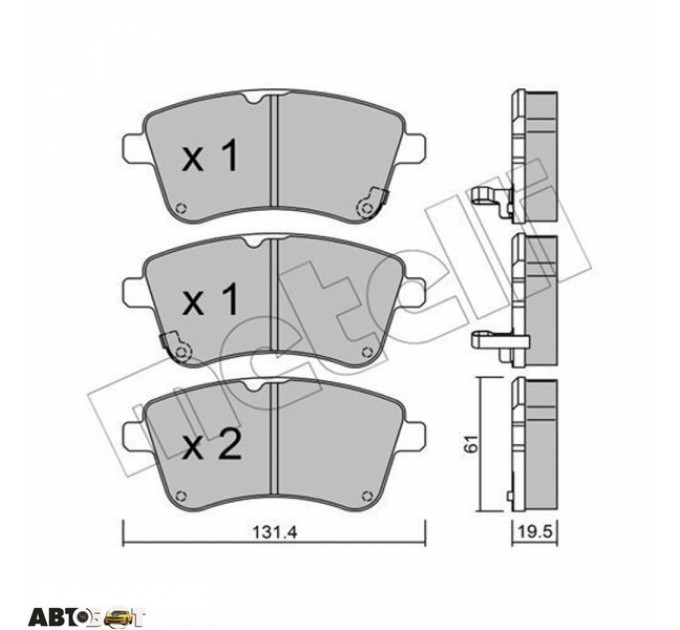 Тормозные колодки METELLI 22-0913-0, цена: 1 415 грн.