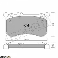 Тормозные колодки METELLI 22-1133-0