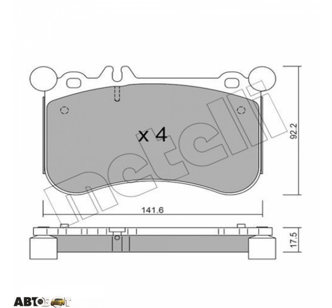 Тормозные колодки METELLI 22-1133-0, цена: 2 341 грн.