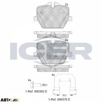 Тормозные колодки ICER 182386